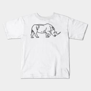 Minimalist Rhino Design Kids T-Shirt